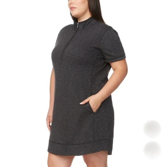 Legendary Outfitters Ladies' Quarter Zip Dress with Pockets Black - Picture 6 of 7